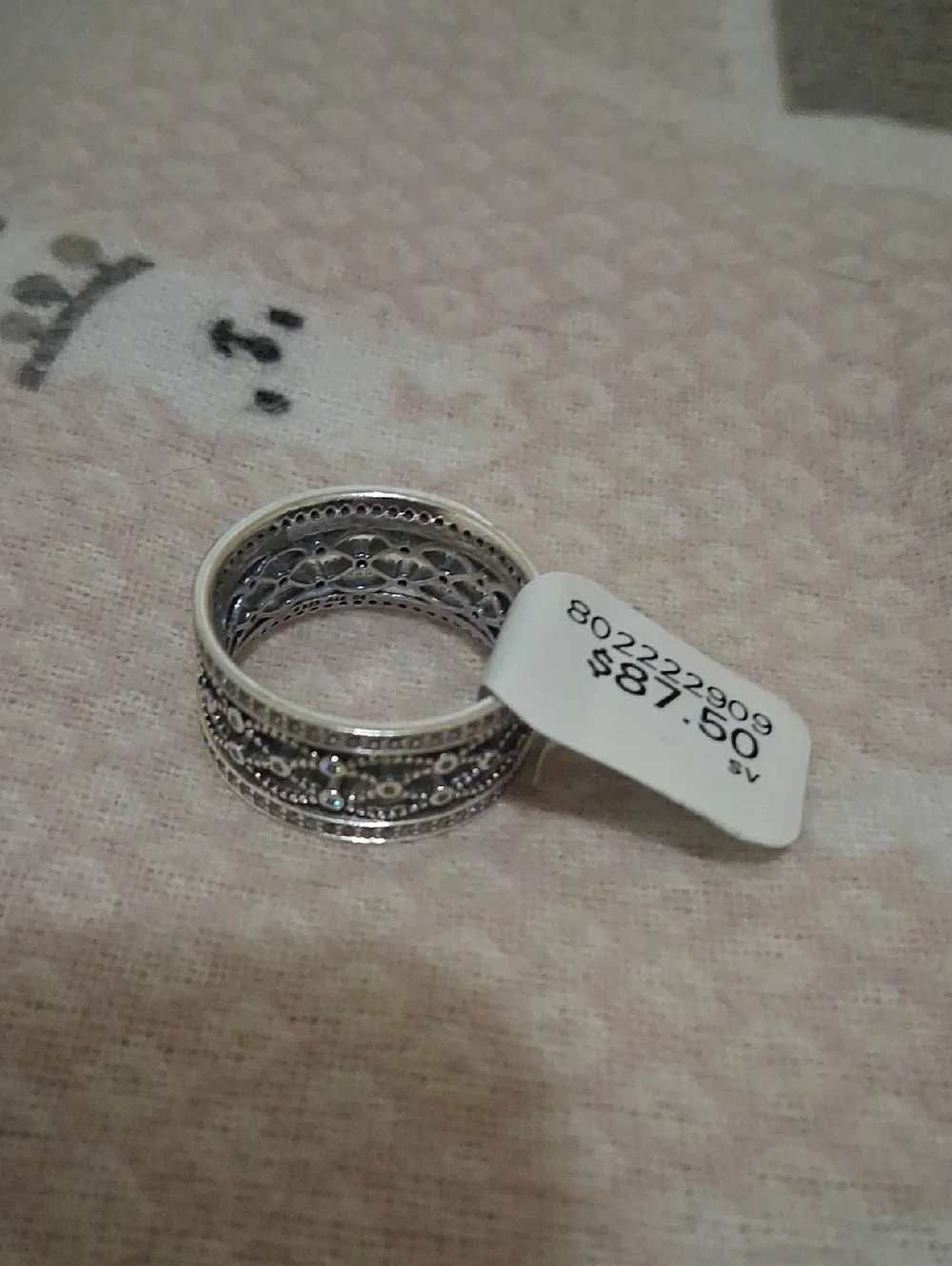 Pandora Wide Fascination Silver Band Ring